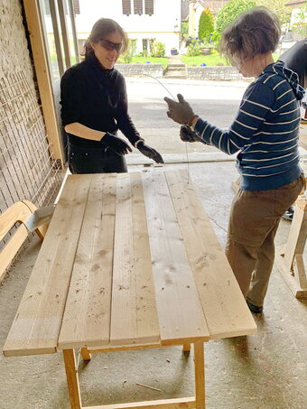 Sägen, Bohren und Zuammensetzen